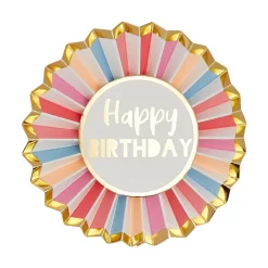 Happy Birthday Badge in Rose by Talking Tables