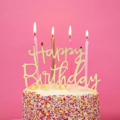 Happy Birthday Cake Topper in Rose by Talking Tables