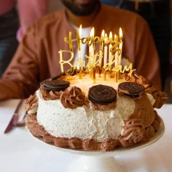 Happy Birthday Cake Topper in Rose by Talking Tables