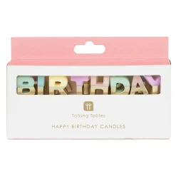 Happy Birthday Candles in Pastel by Talking Tables