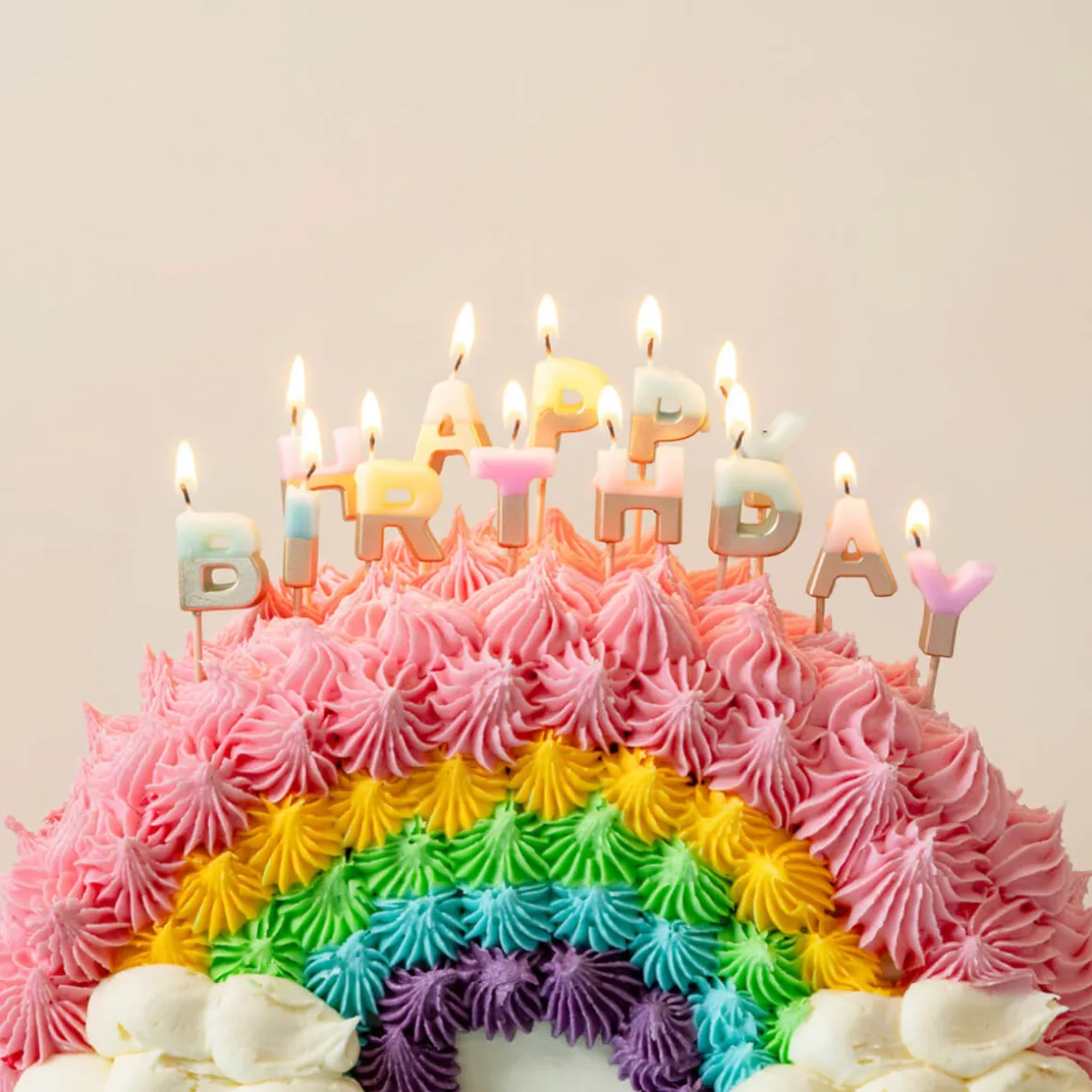 Happy Birthday Candles in Pastel by Talking Tables
