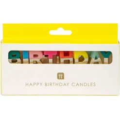 Happy Birthday Candles in Rainbow by Talking Tables