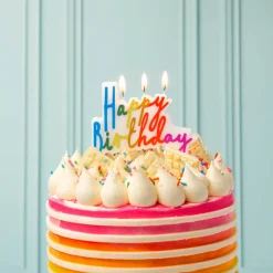 Happy Birthday Candles in Rainbow by Talking Tables