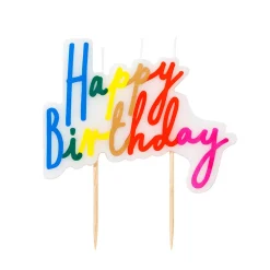 Happy Birthday Candles in Rainbow by Talking Tables