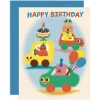 Happy Birthday Cars Greetings Card by Zoey Kim for Wrap