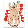 Happy Birthday Cheetah Greetings Card by Egg Press for 1973