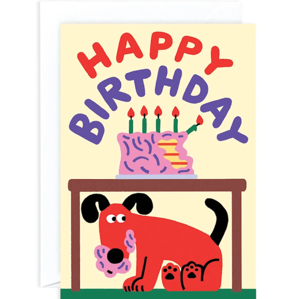 Happy Birthday Dog Greetings Card by Cari Vander Yacht for Wrap