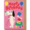 Happy Birthday Doggy Greeting Card by Studio Boketto