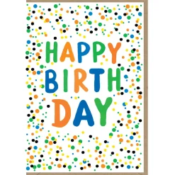 Happy Birthday Dots Greetings Card by Dominic Early for Earlybird Designs
