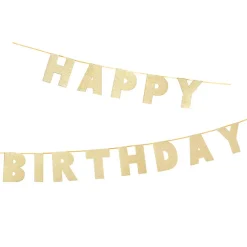 Happy Birthday Garland in Luxe Gold by Talking Tables