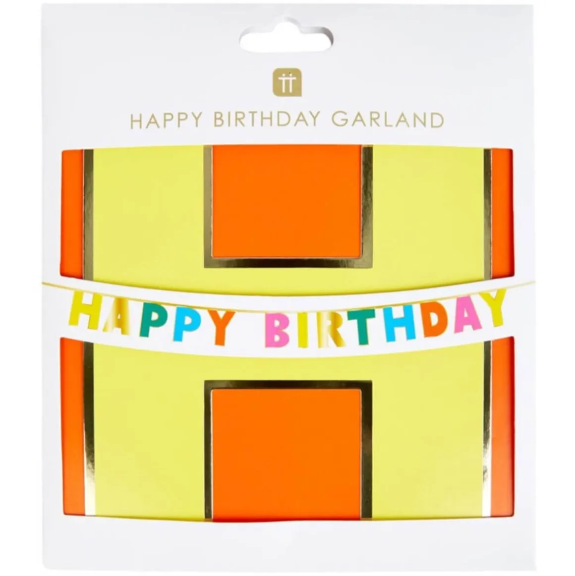 Happy Birthday Garland in Rainbow by Talking Tables