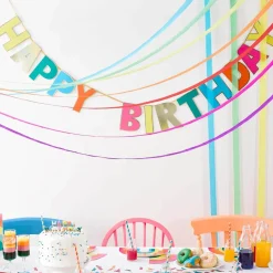Happy Birthday Garland in Rainbow by Talking Tables