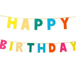 Happy Birthday Garland in Rainbow by Talking Tables