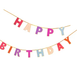 Happy Birthday Garland in Rose by Talking Tables
