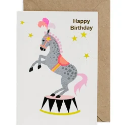 Happy Birthday Horse Greetings Card by Petra Boase