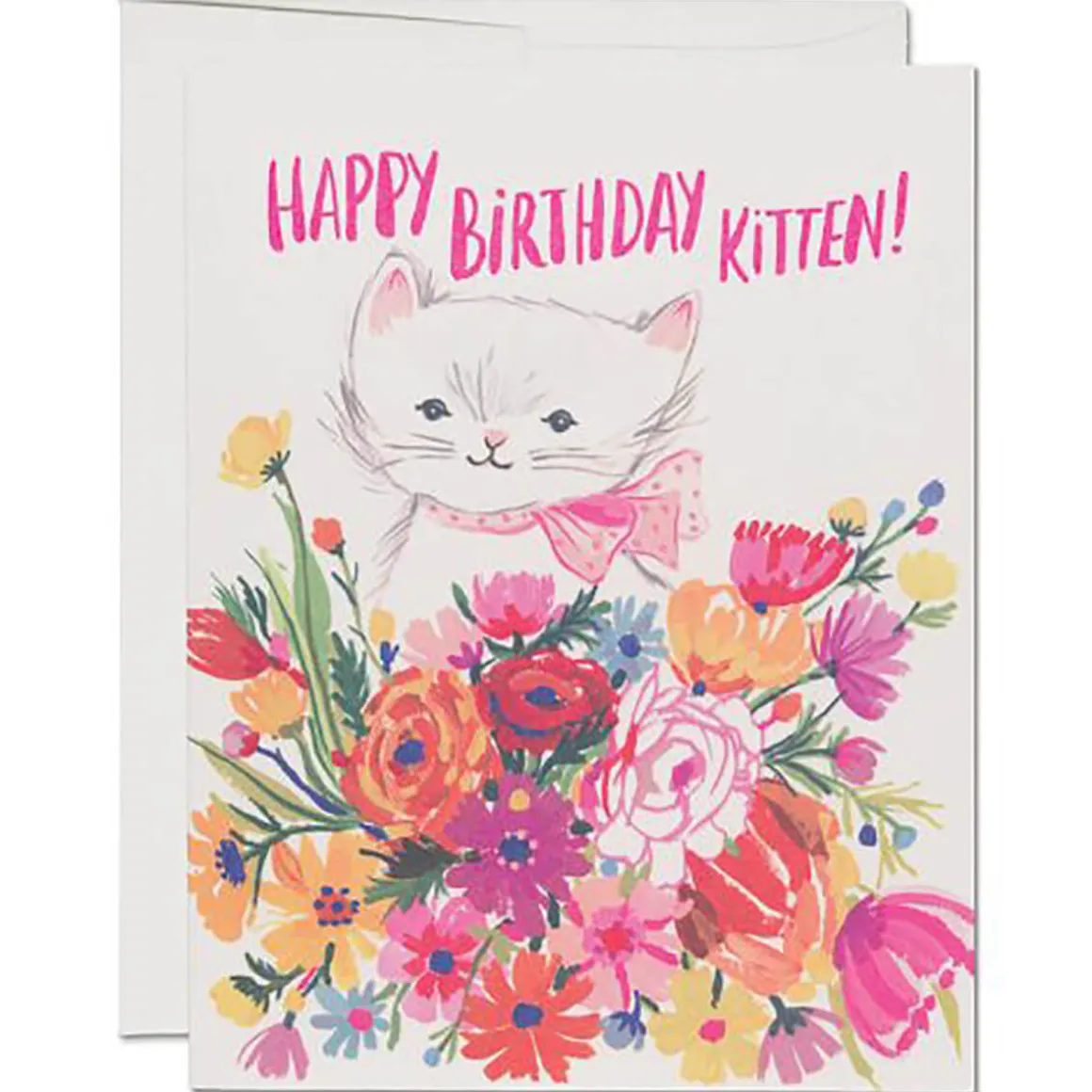 Happy Birthday Kitten Greetings Card by Red Cap Cards
