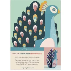 Happy Birthday Peacock Greetings Card by Raspberry Blossom
