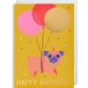 Happy Birthday Pug Greetings Card by Allison Black for Lagom Design