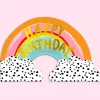 Happy Birthday Rainbow Shaped Greetings Card by Eleanor Bowmer