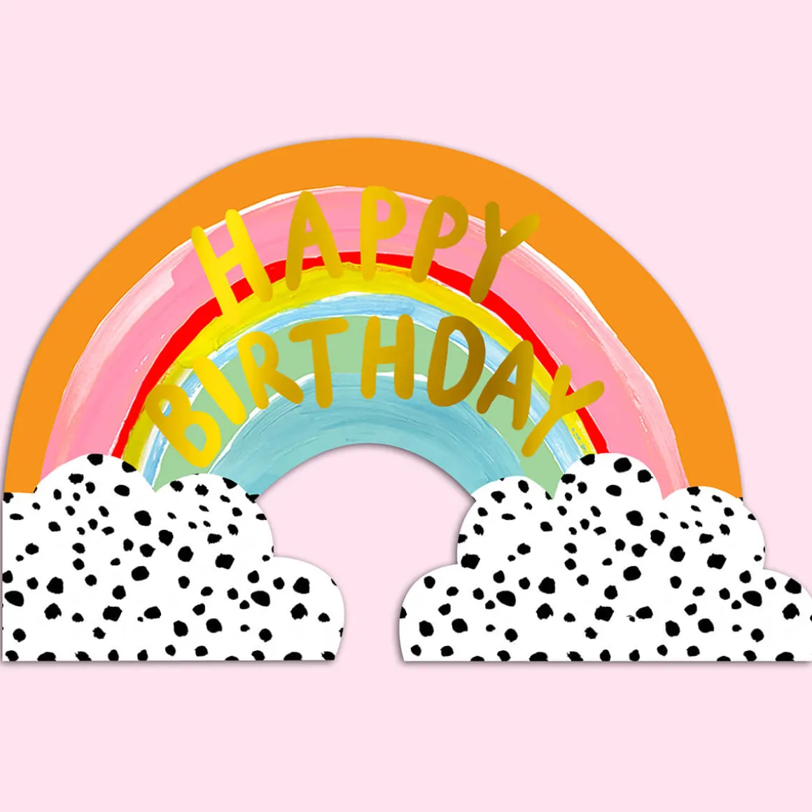Happy Birthday Rainbow Shaped Greetings Card by Eleanor Bowmer