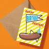 Happy Birthday Sausage Greetings Card by The Design Dealership