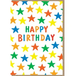 Happy Birthday Stars Greetings Card by Dominic Early for Earlybird Designs