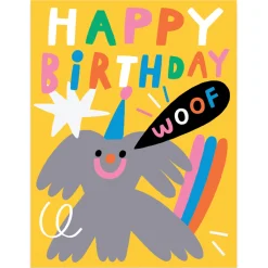 Happy Birthday Woof Greetings Card by Susie Hammer for Wrap