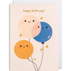Happy Birth-Yay Balloons Greetings Card by Elena Comte for Lagom Design