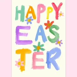 Happy Easter Typography Greetings Card by Eleanor Bowmer