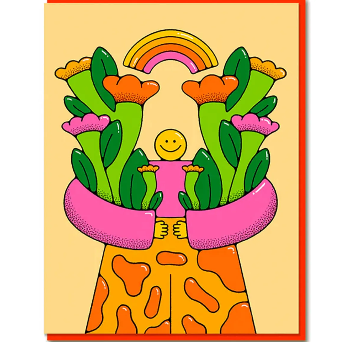 Happy Flowers Greetings Card by Bailey Crouch for 1973