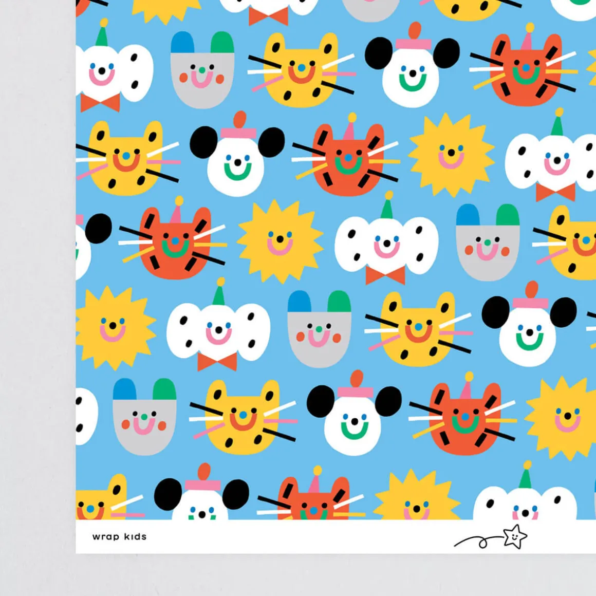 Happy Friends Gift Wrap by Susie Hammer for Wrap