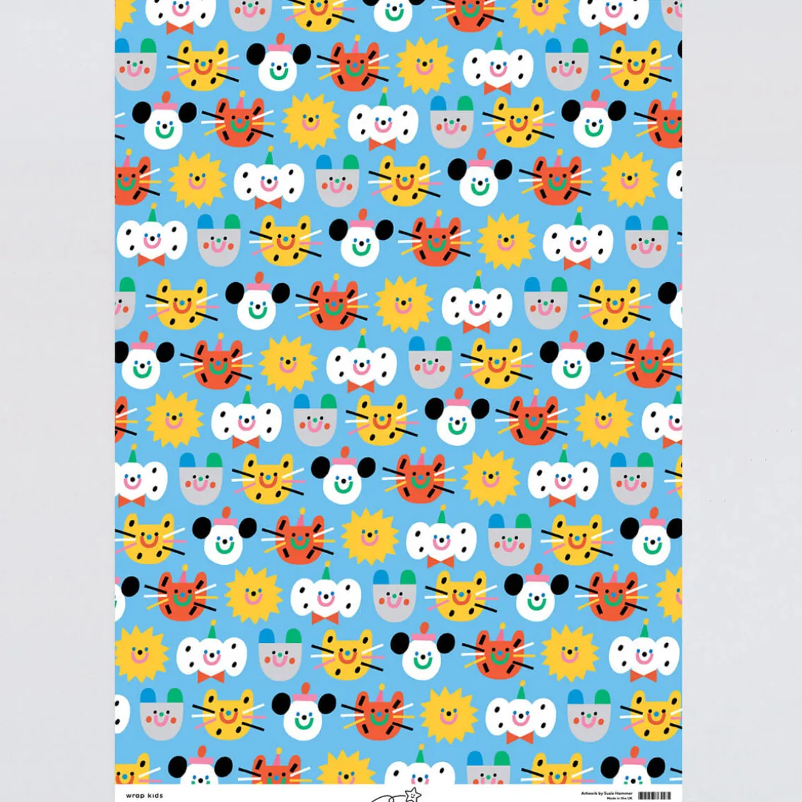 Happy Friends Gift Wrap by Susie Hammer for Wrap