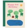 Happy 3rd Birthday Age Greetings Card by Maria Ramos for Wrap