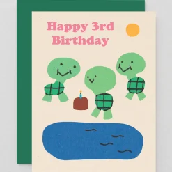 Happy 3rd Birthday Age Greetings Card by Maria Ramos for Wrap