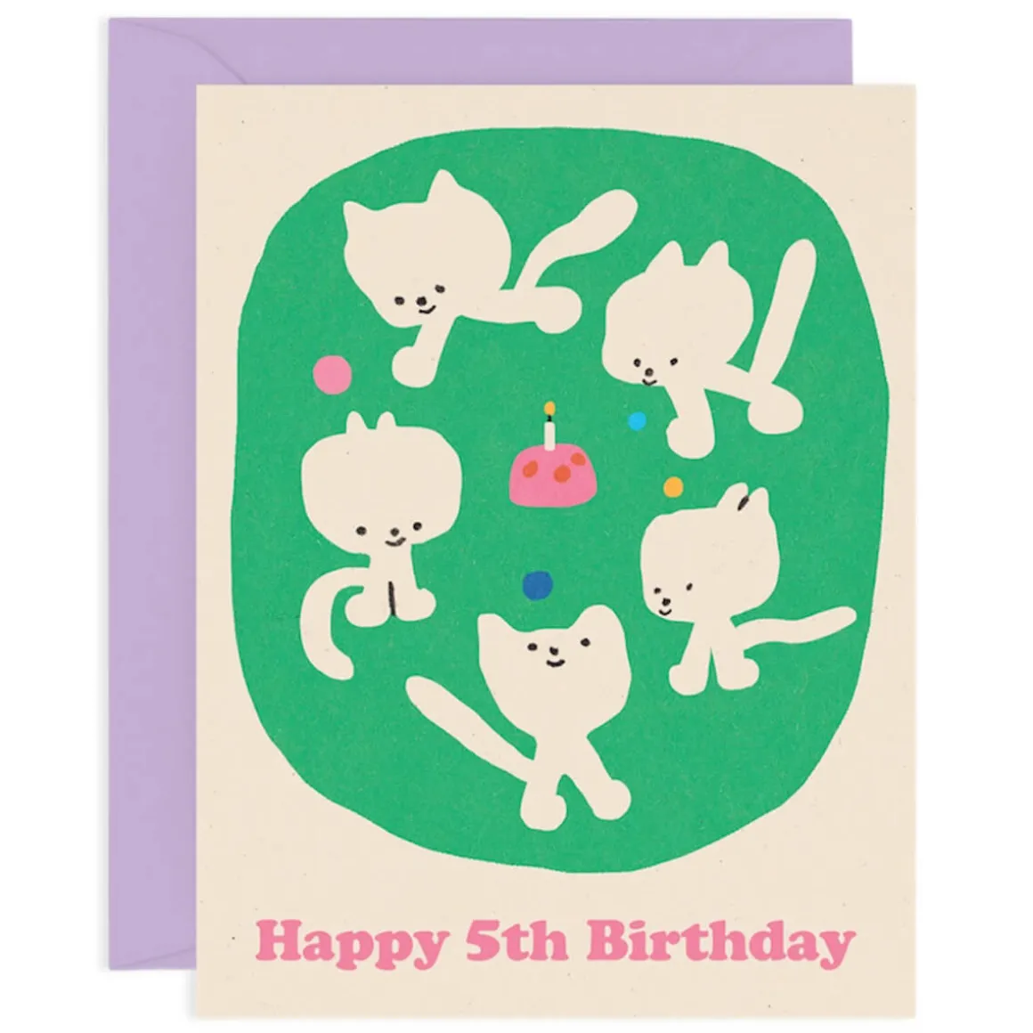 Happy 5th Birthday Age Greetings Card by Maria Ramos for Wrap