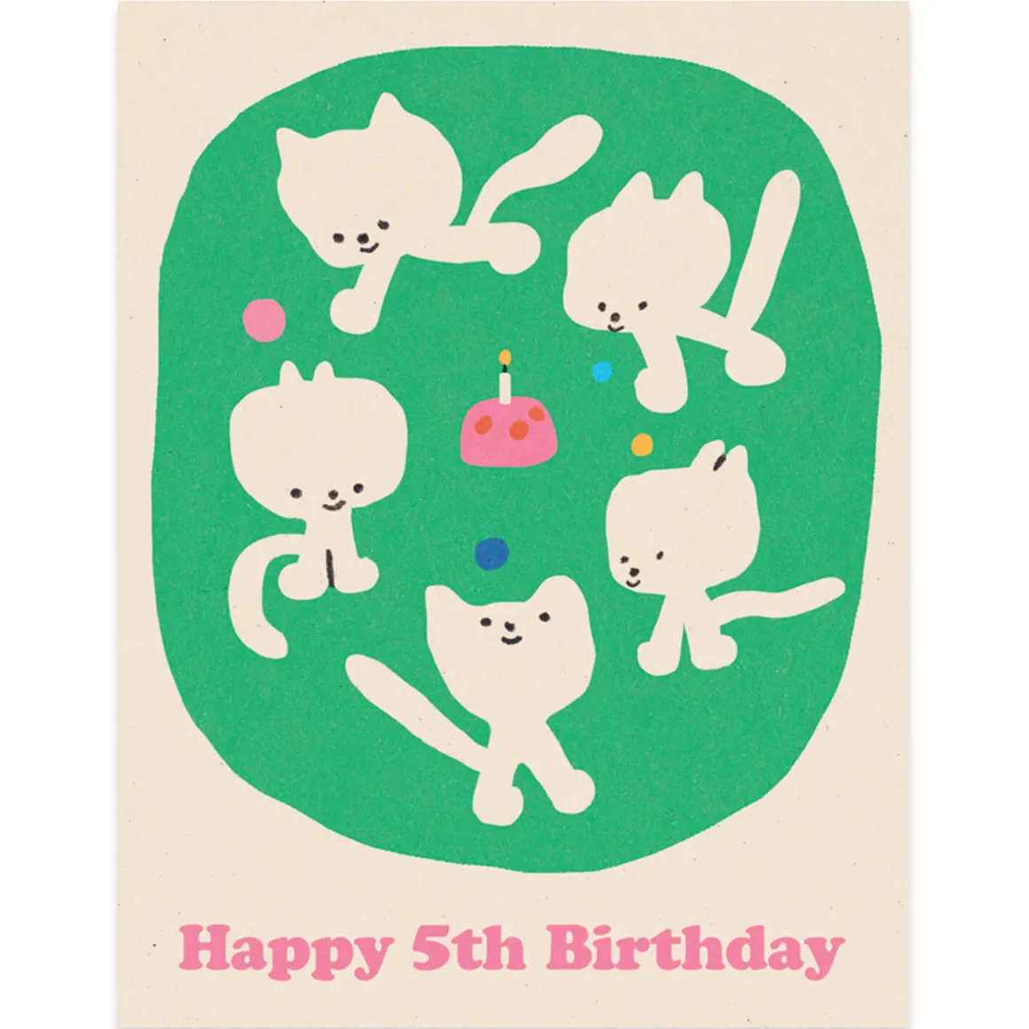 Happy 5th Birthday Age Greetings Card by Maria Ramos for Wrap