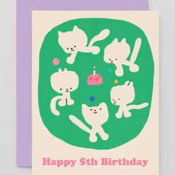 Happy 5th Birthday Age Greetings Card by Maria Ramos for Wrap
