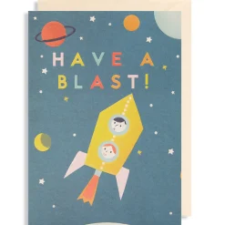 Have A Blast Greetings Card by Naomi Wilkinson for Lagom Design
