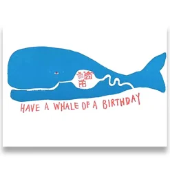 Have A Whale Of A Birthday Greetings Card by Egg Press for 1973