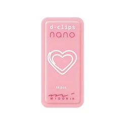 Heart D-Clip Nano Paperclips by Midori