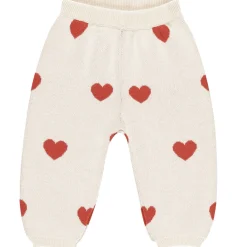 Heart Knit Pants in Ivory by Quincy Mae