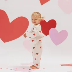 Heart Knit Pants in Ivory by Quincy Mae