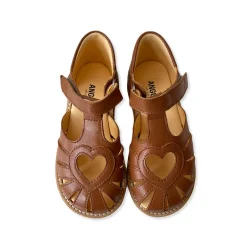 Heart Sandals in Cognac by Angulus