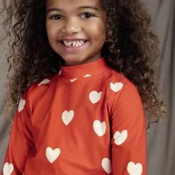 Hearts AOP UV Swim Top by Mini Rodini