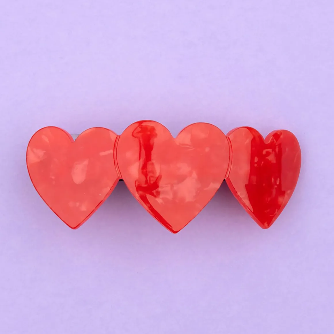 Hearts French Barette Curved Hair Clip by Coucou Suzette