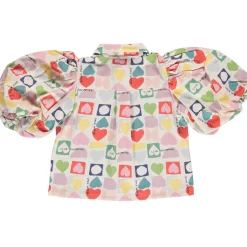 Hearts Pleated Blouse by Beau Loves