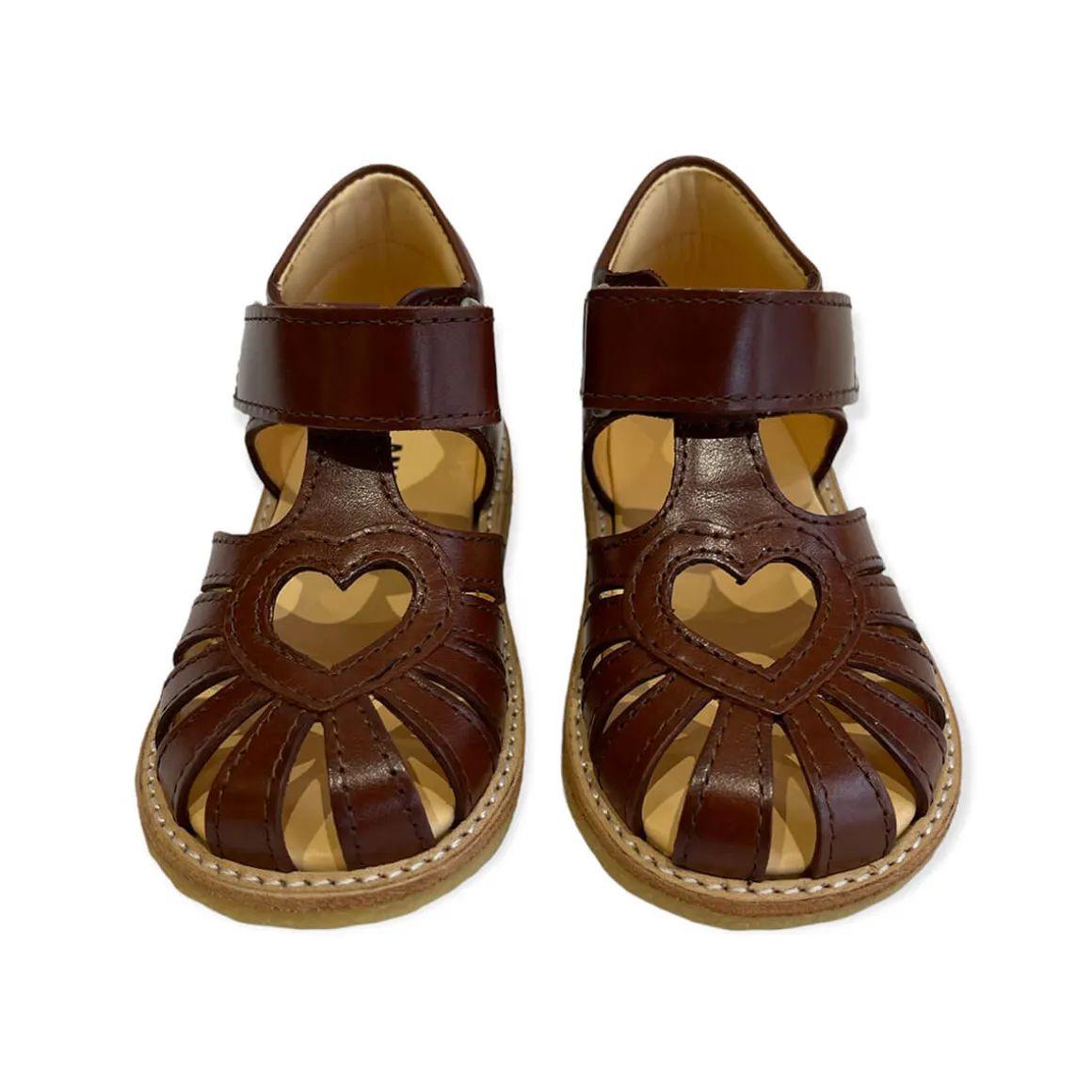 Heart Starter Sandals in Angulus Brown by Angulus
