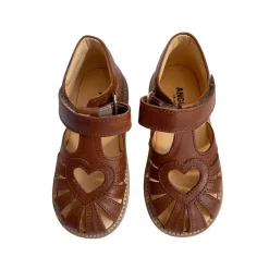 Heart Starter Sandals in Cognac by Angulus