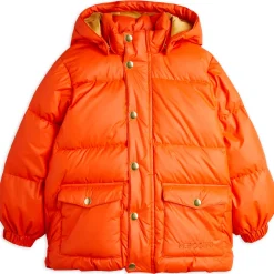 Heavy Hooded Puffer Jacket in Red by Mini Rodini