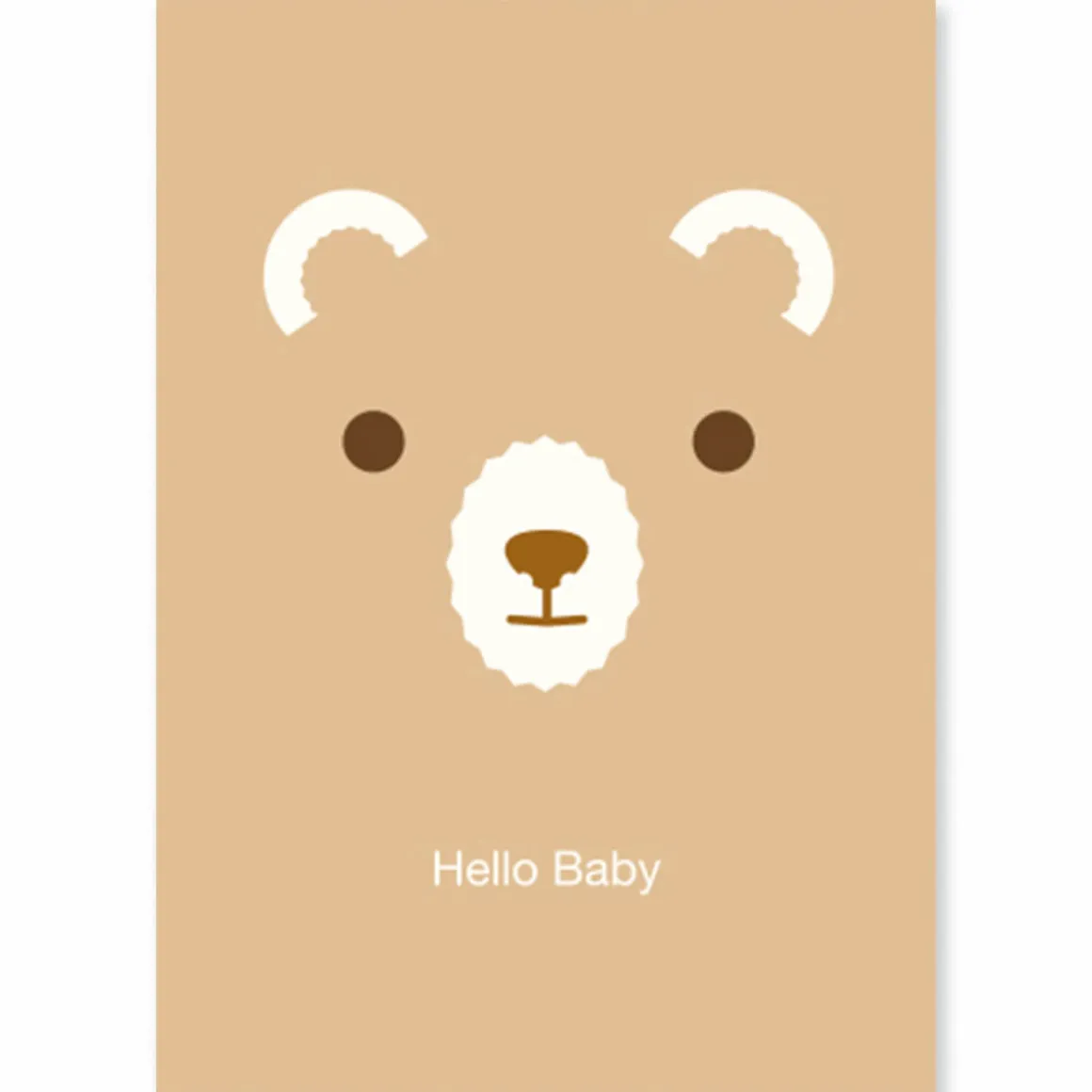 Hello Baby Bear Greetings Card by Dicky Bird